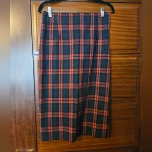 Tarten Plaid Cotton Stretch Pencil Skirt